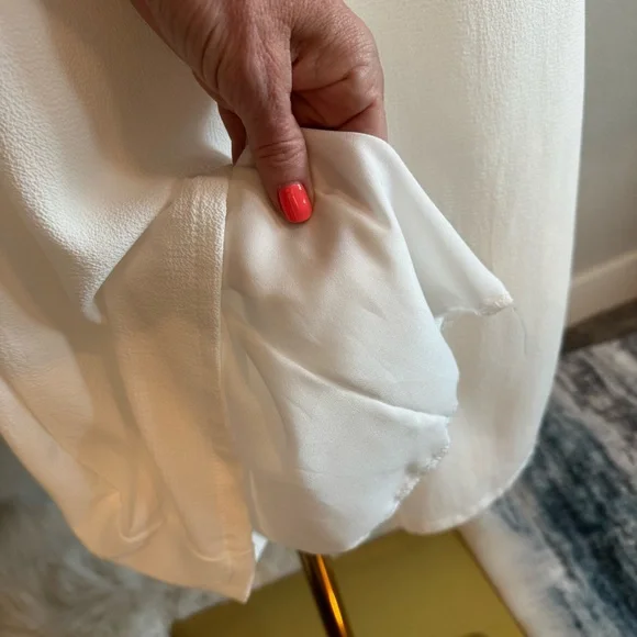 Vici White Strapless Jumpsuit with Ruffled Overlay Large - Picture 5 of 5